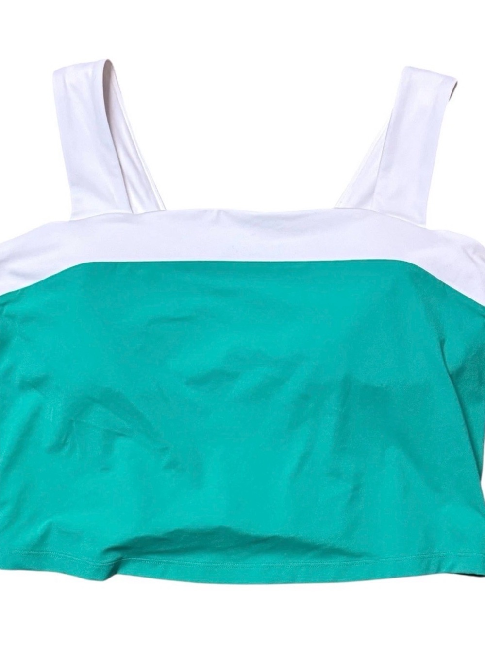 All in Motion Women Tank Resort Sleeveless Shelf Bra Wide Straps Green XXL D44